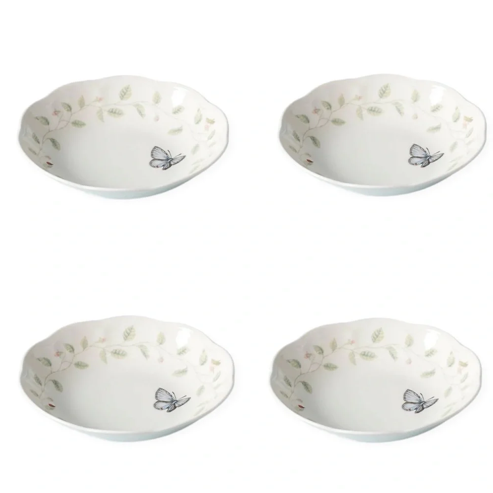 Lenox Butterfly Meadow Porcelain Pasta Bowls - set of 4 - pasta bowl